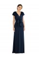 Discount Soft Bow Blouson Bodice Trumpet Formal Crepe Bridesmaid Dress / Prom Dress