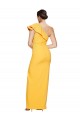 Discount One Shoulder Floor Length Formal Crepe Bridesmaid Dress / Prom Dress with Thigh High Split