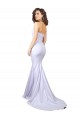 Discount Simple Long Strapless Sweetheart Mermaid Crepe Beach Wedding Dress