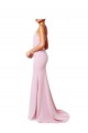 Discount Square Neck Criss Cross Open Back Slim Crepe Bridesmaid Dress / Prom Dress with Spaghetti Straps