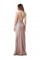 Discount One Shoulder Black-Tie Floor Length Long Formal Stretch Satin Bridesmaid Dress / Prom Dress