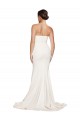Discount Strapless Cowl Neck Sweep Train Formal Stretch Satin Bridesmaid Dress / Prom Dress