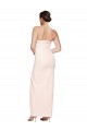 Discount Cowl Neck Strapless Formal Stretch Satin Bridesmaid Dress / Prom Dress with High Split