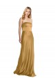 Discount Sleek Strapless Long A-Line Formal Stretch Satin Bridesmaid Dress / Prom Dress