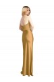 Discount Sleek Strapless Long A-Line Formal Stretch Satin Bridesmaid Dress / Prom Dress