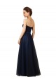Discount Elegant Lace and Tulle Long Strapless Bridesmaid Dress