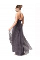 Discount Long Sweetheart Tulle Bridesmaid Dress with Shirred Criss Cross Bodice