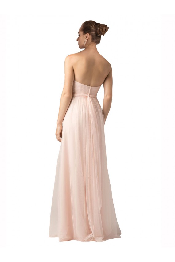 Discount Sweetheart A-Line Tulle Bridesmaid Dress with Shirred Bodice