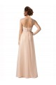Discount Illusion Sleeves Tulle Bridesmaid Dress with Shirred Bodice and Sweetheart Neckline