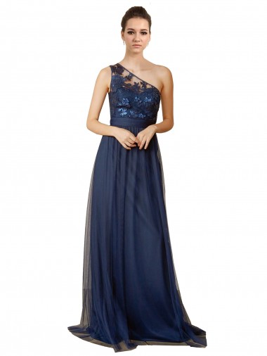 Discount Sequined Floral Lace Sweetheart Tulle Bridesmaid Dress