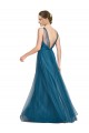Discount Long V-Neck Soft Tulle Bridesmaid Dress