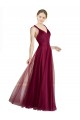 Discount Long Sweetheart Tulle Bridesmaid Dress with Straps and Criss Cross Back
