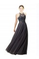 Discount Sweetheart Neckline Long Sleeveless Tulle Bridesmaid Dress with Lace Bodice