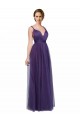 Discount Twisted Straps Sweeheart Long Tulle Bridesmaid Dress Open Back