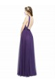 Discount Twisted Straps Sweeheart Long Tulle Bridesmaid Dress Open Back