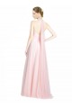 Discount Ruched Sweetheart Neckline A-Line Tulle Bridesmaid Dress with Tie Open Back