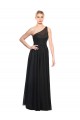 Discount Ruched One Shoulder Tulle A-Line Bridesmaid Dress