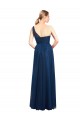 Discount Ruched One Shoulder Tulle A-Line Bridesmaid Dress
