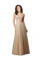 Discount Long Tulle Bridesmaid Dress with Embroidery and Beading