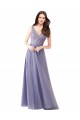 Discount Sweetheart Tulle Bridesmaid Dress with Fully Embroidered V-Neck Bodice