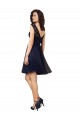 Discount Short Bateau Neck Tulle Cocktail Bridesmaid Dress with Lace Bodice