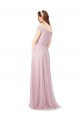 Discount Off the Shoulder Long A-Line Tulle Bridesmaid Dress