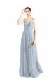 Discount Spaghetti Straps V-Neck Slim A-Line Tulle Bridesmaid Dress