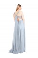 Discount Sweetheart Spaghetti Straps Long Tulle Bridesmaid Dress with Criss Cross Back
