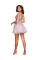 Discount Sleeveless V-Neckline Short Cocktail Dress with Embellished Lace Appliques