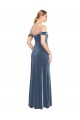 Discount Draped Sleeves Wide Scoop Neck Off the Shoulder Velvet Bridesmaid Dress / Prom Dress