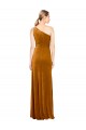 Discount Sleek One Shoulder Long Formal Velvet Bridesmaid Dress / Prom Dress