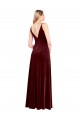 Discount Faux Surplice Neckline Slim A-Line Long Velvet Bridesmaid Dress / Prom Dress