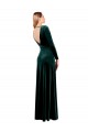 Discount Plunging V-Neckline Long Sleeves Open Back Velvet Bridesmaid Dress / Prom Dress