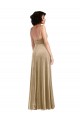 Discount Square Neck Formal Velvet Maxi Bridesmaid Dress / Prom Dress with Front Slit & Pockets