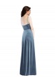 Discount Velvet Wrap Maxi Bridesmaid Dress / Prom Dress with Pockets