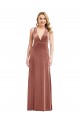 Discount Plunging Neckline Formal Velvet Maxi Bridesmaid Dress / Prom Dress with Criss Cross Open Back