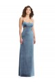 Discount Spaghetti Strap Long Full Length Formal Velvet Maxi Bridesmaid Dress / Prom Dress